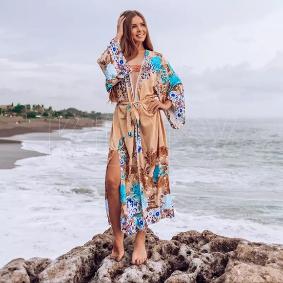 KJANSY Sweaters - Isla Floral Bohemian Kimono